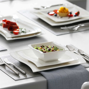 Flora Marble Grey 26 Piece Dinnerware Set