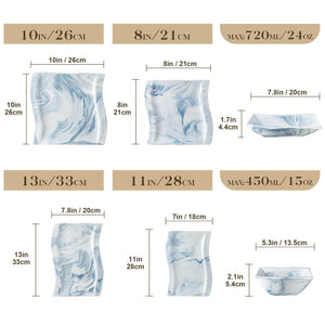 Flora Marble Pink 26 Piece Dinnerware Set