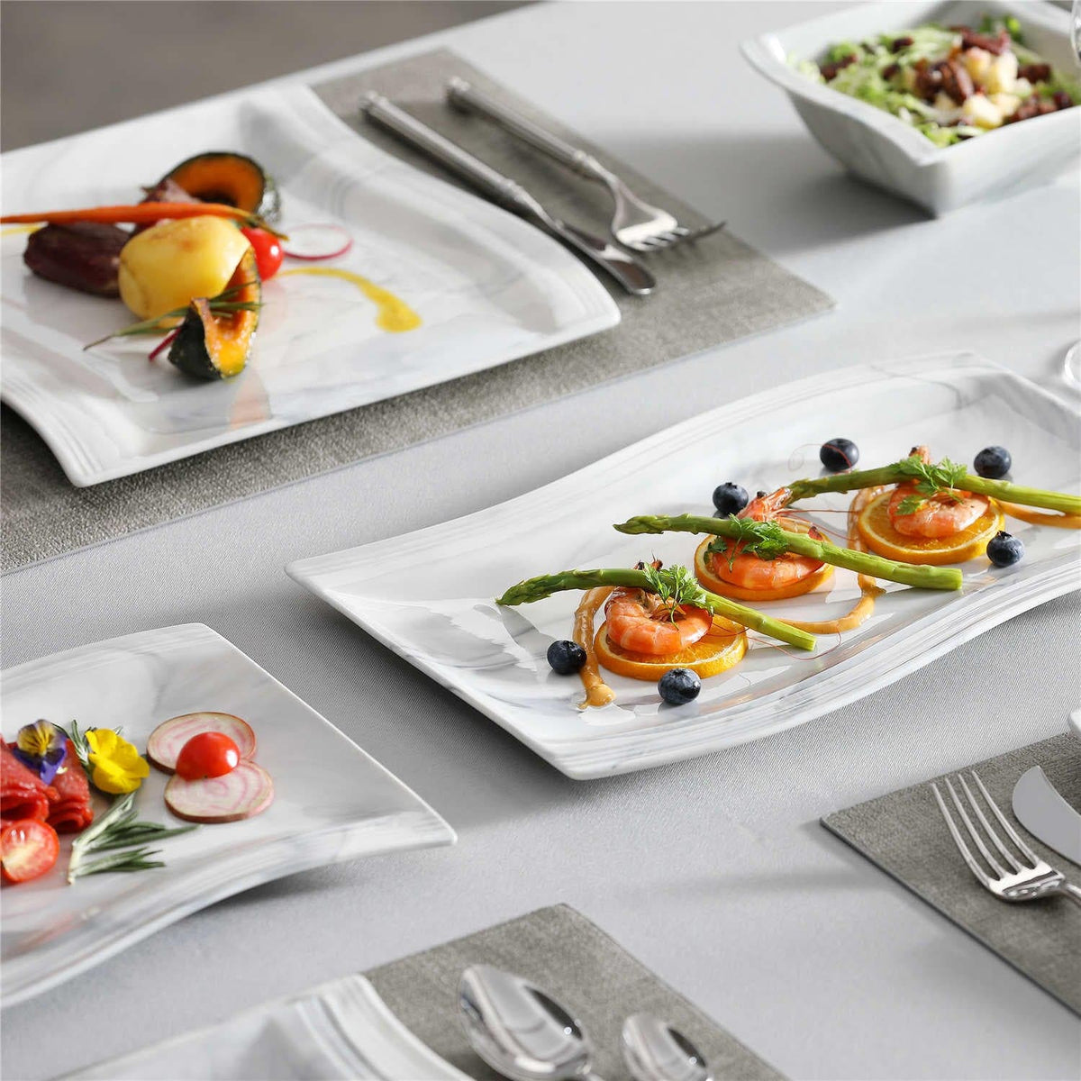 Flora Marble Pink 26 Piece Dinnerware Set