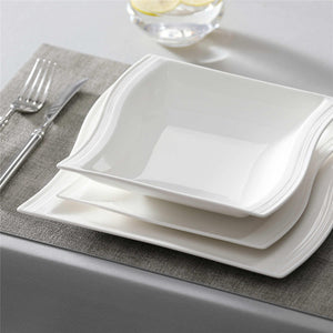 Flora Marble Blue 30 Piece Dinnerware Set