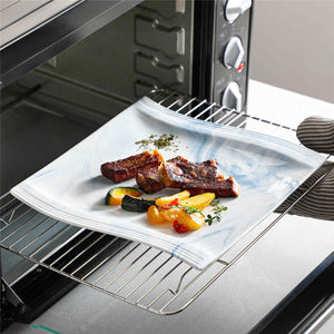 Flora Marble Blue 30 Piece Dinnerware Set