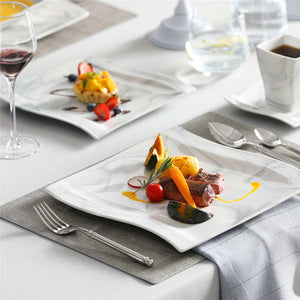 Flora Marble Blue 30 Piece Dinnerware Set
