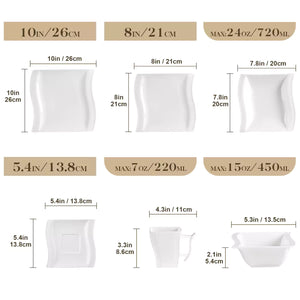 Flora Marble Grey 36 Piece Dinnerware Set