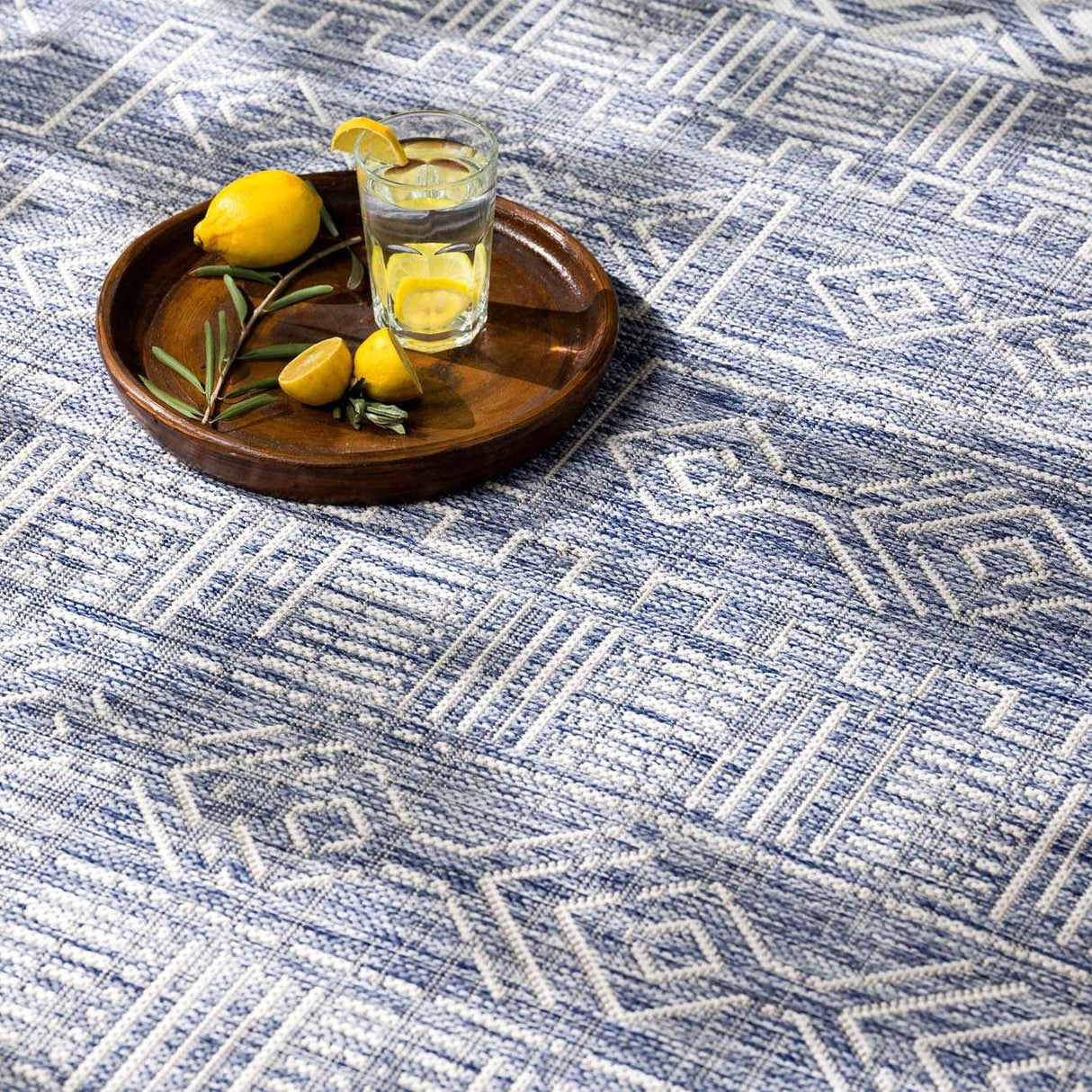 Epson Blue Indoor & Outdoor Rug - Clearance