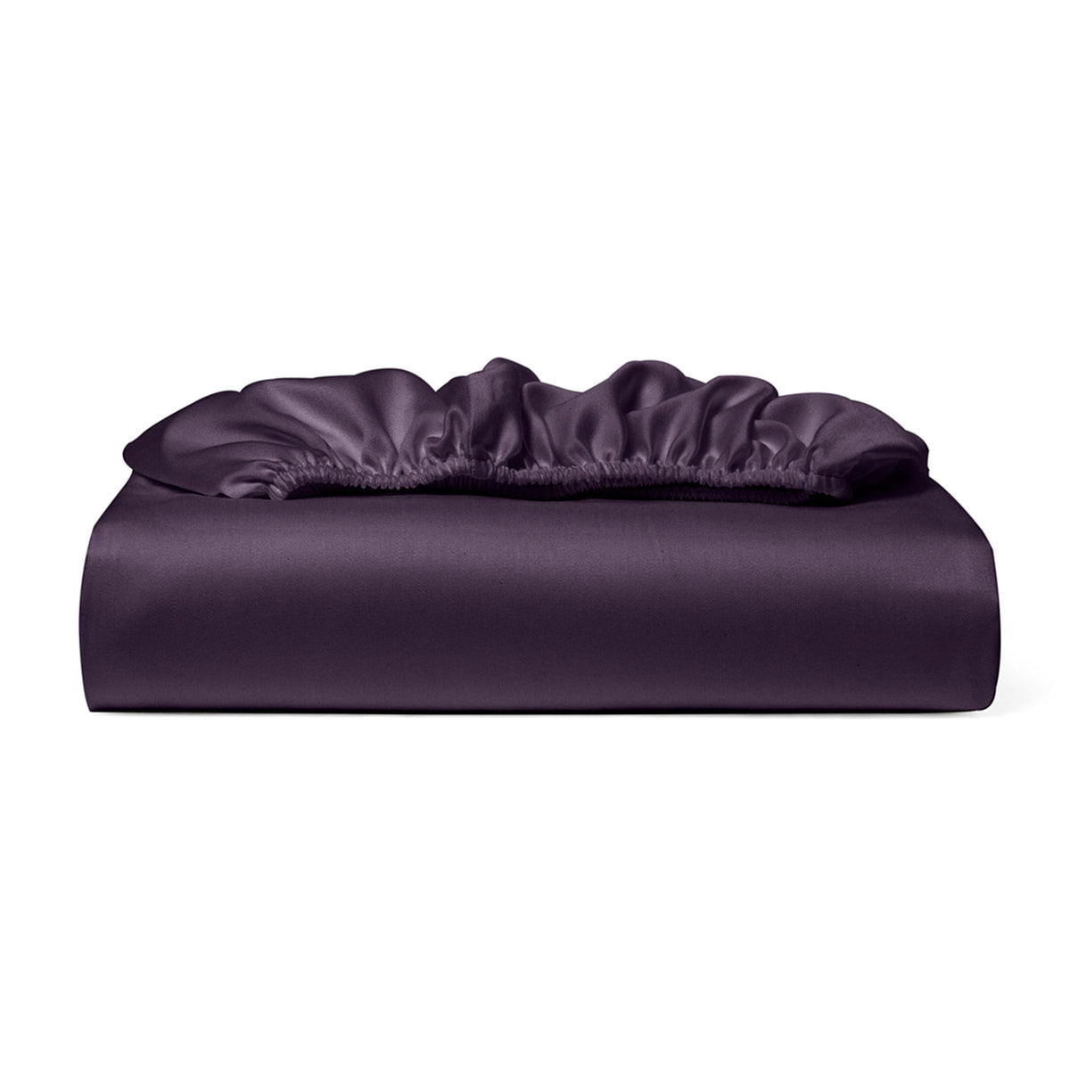 Cosy House Collection 100% Bamboo Fitted Sheet in Purple