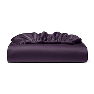 Cosy House Collection 100% Bamboo Fitted Sheet in Purple