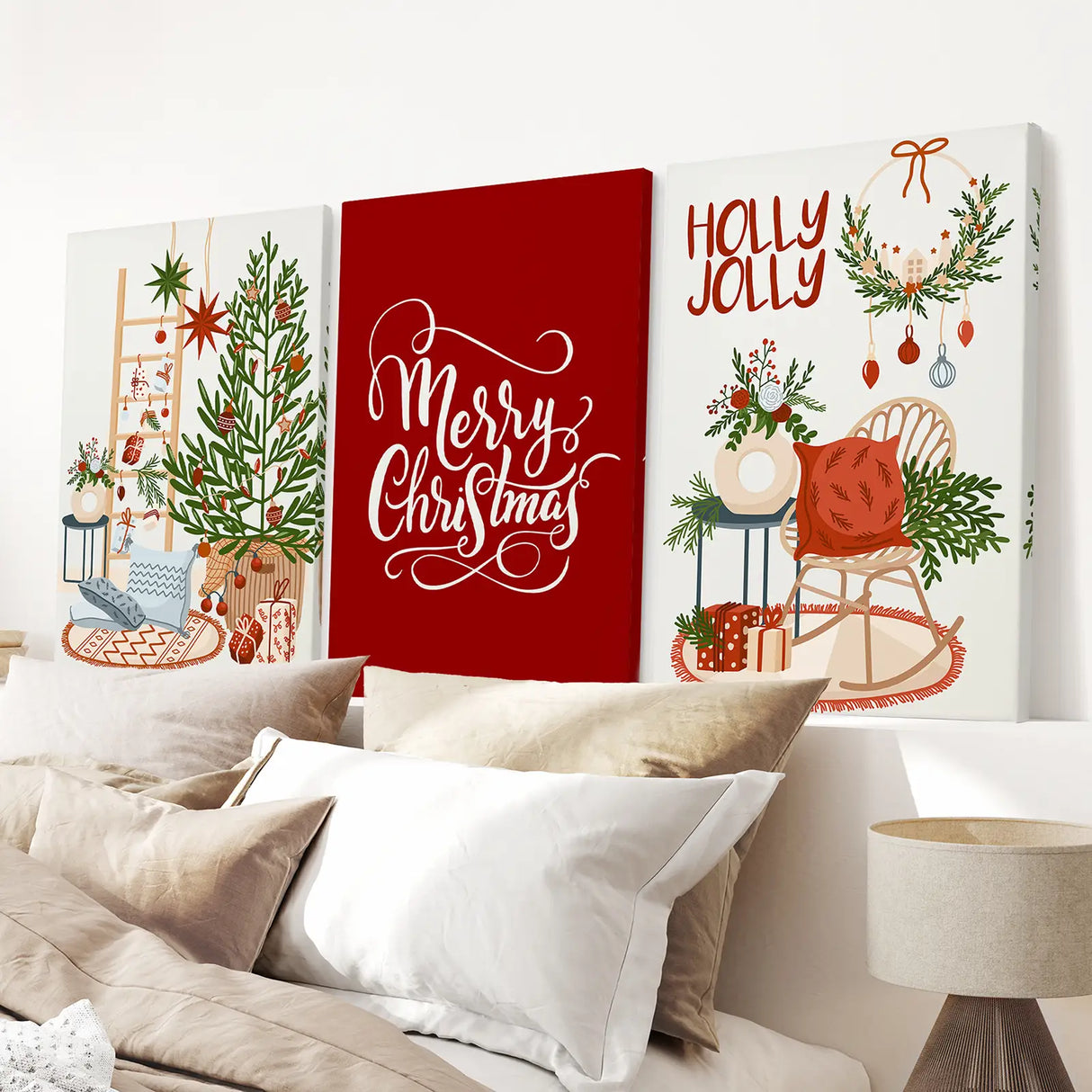 Winter Scene Print Xmas Wall Decor Poster Art