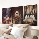 Charming and Spooky Art for Fall Season Poster