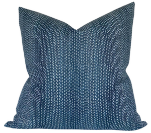 Kantha Pillow Cover in Navy Blue, Maresca Textiles