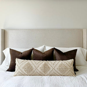 Verona Oversized Lumbar Pillow Cover - 12x40 Natural Boho Design