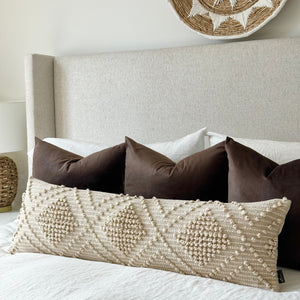 Verona Oversized Lumbar Pillow Cover - 12x40 Natural Boho Design