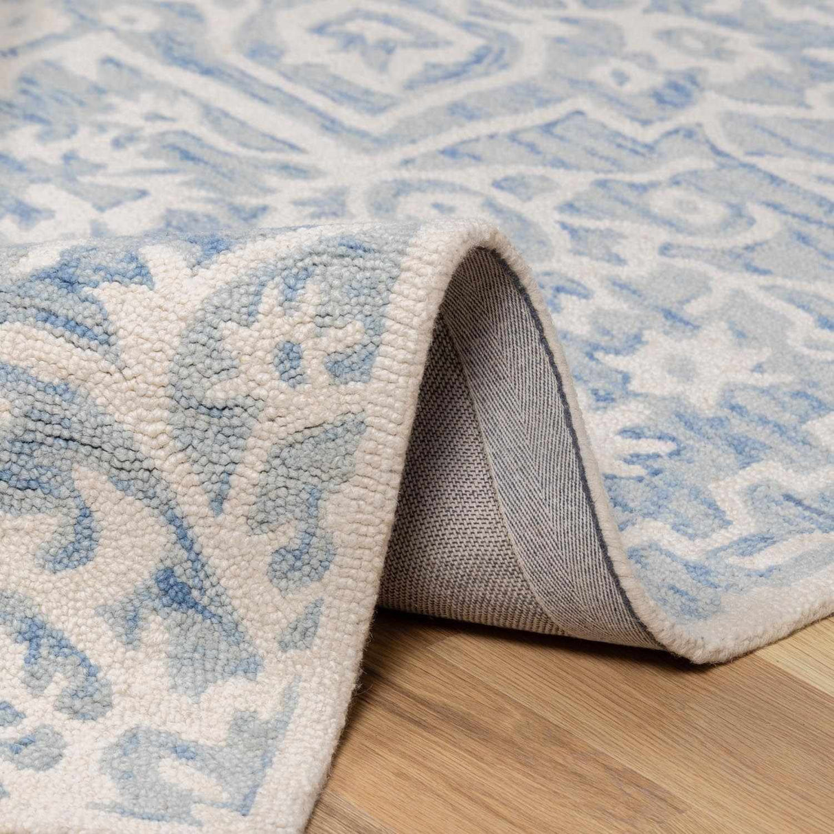 Gagebrook Blue Wool Area Rug