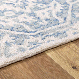 Gagebrook Blue Wool Area Rug