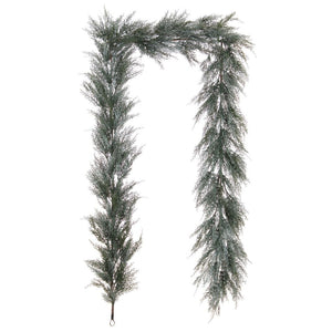 9' Flocked Cedar Garland