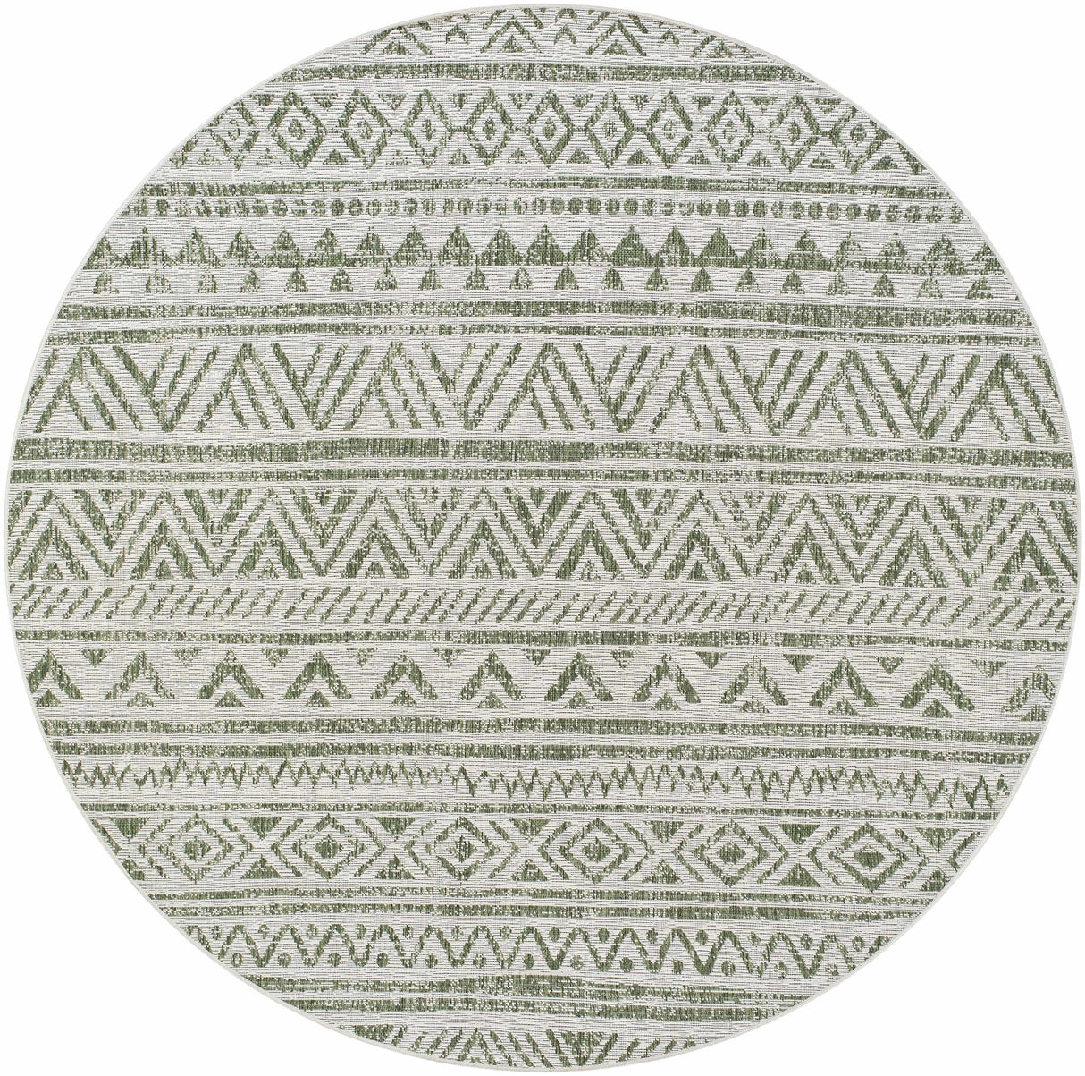 Novato Olive All Over Pattern Performance Rug
