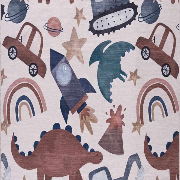 Libra Rainbow Kids Washable Area Rug - Clearance