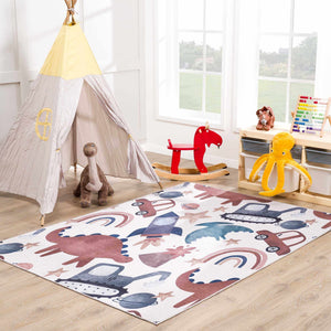 Libra Rainbow Kids Washable Area Rug - Clearance