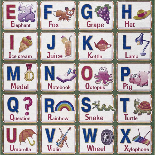 Osric Colorful Alphabet Washable Kids Rug - Clearance