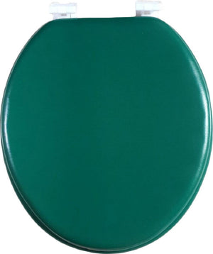 J&V Textiles Soft Round Toilet Seat With Easy Clean & Change Hinge, Padded