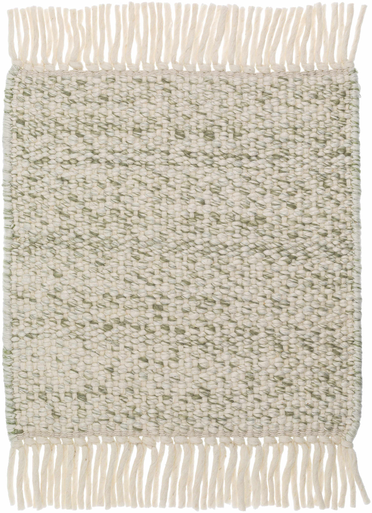 Sorell Sage Textured Weave Cottage Farmhouse Wool Handmade Area Rug - Clearance