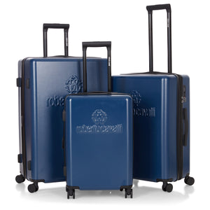 ROBERTO CAVALLI 3 Piece Luggage Set with Expandable Hard Shell & 8 Spinner Wheels