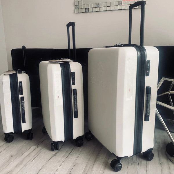 ROBERTO CAVALLI Luxury 3 Piece Luggage Set, Expandable Hard Shell Suitcases with 8 Spinner Wheels