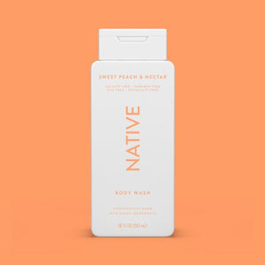 Native Body Wash Sweet Peach & Nectar Sulfate Free 18 fl oz - Imperfect Container