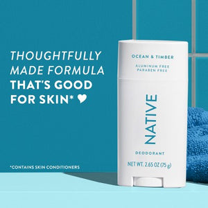 Native Solid Deodorant for Men & Women Ocean & Timber 2.65oz - Imperfect Container