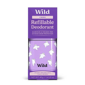 Wild Cosmetics Duo Deodorant Refill with Ghost Cat Case S'mores 1.4oz - Imperfect Box