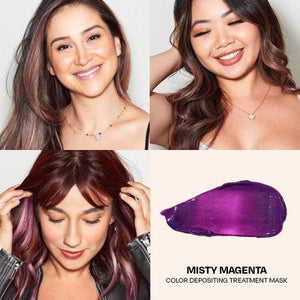 Overtone Misty Magenta Hair Mask Semi-Permanent Hair Dye & Color Conditioner Cotton Candy Pink for Brown; Blonde Hair - New