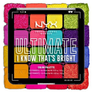 NYX Professional Makeup Ultimate Eyeshadow Palette Bright 0.32 oz - New