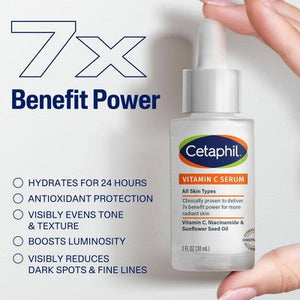 Cetaphil Brightening Vitamin C Face Serum 1fl oz - Imperfect Box