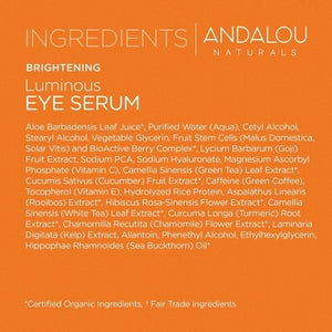 Andalou Naturals Luminous Eye Serum 0.6 fl oz - New
