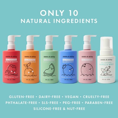 Dabble & Dollop Kids 3-in-1 Shampoo, Body Wash & Bubble Bath Coconut 10 fl oz - New