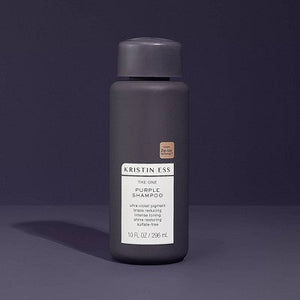Kristin Ess Sulfate Free Purple Shampoo, Tones Brassiness for Blonde + Brunette Hair - 10 fl oz