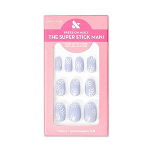 Olive & June Fake Nails S Round Floral Doodle 32ct - New
