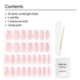 Dashing Diva Glaze Semi-Cured Gel Nail Polish Strips Ballerina Blush 32ct - New