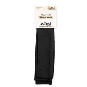Scunci by Conair No Damage Stretch Fabric Headbands Black  5pcs - New
