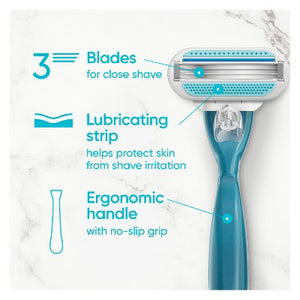 Venus Smooth Value Pack Razor Handle + 6 Blade Refills - Missing Box