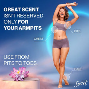 Secret Whole Body Deodorant Spray Lilac & Waterlily Aluminum-Free 3.5oz - New