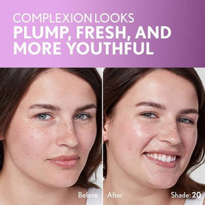 COVERGIRL Simply Ageless Skin Perfector Essence Vegan Foundation 20 Light 1 fl oz - Imperfect Container
