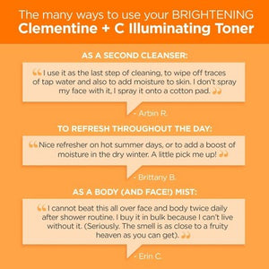 Andalou Naturals Clementine and Vitamin C Illuminating Toner 6 fl oz - New