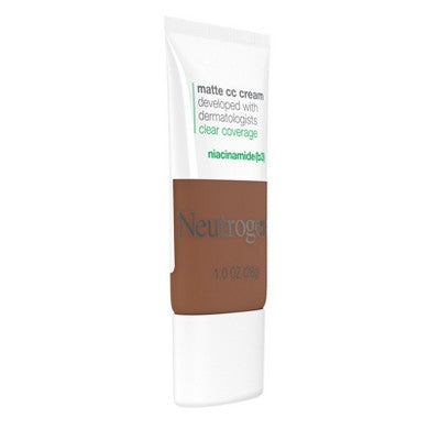 Neutrogena Clear Coverage Flawless Matte Color Correcting Cream, Full-Coverage 9.0 Cinnamon - New