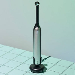 quip Rev Oscillating Rechargeable Electric Toothbrush Black/Silver - Imperfect Box