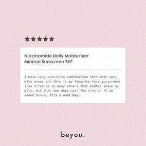 Beyou. Hydrating Niacinamide Daily Moisturizer Mineral Face Sunscreen SPF 40 1.69 fl oz - Imperfect Box