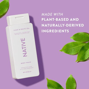 Native Body Wash for Women &  Men Lilac & White Tea Sulfate Free 18 fl oz - New