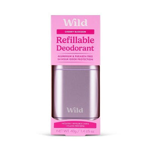 Wild Cosmetics Cream Deodorant Refill Cherry Blossom with Purple Case 5.29oz - Imperfect Box