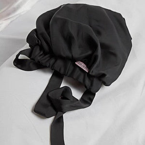 Kitsch Satin Sleep Hair Bonnet Black - Imperfect Box