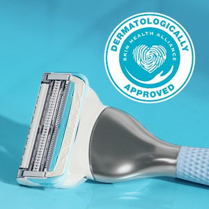 Venus For Pubic Hair and Skin Value Pack Razor Handle + 4 Blade Refills - Imperfect Box