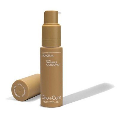 cleo+coco. Body and Hair Antiperspirants and Deodorant Powder Coconut Vanilla 0.88oz - New
